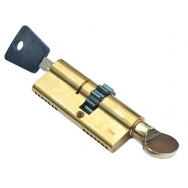 Механизм цилиндровый Mul-T-Lock 7x7 90мм (35*55) кл/верт с шестеренкой золото
