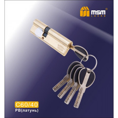 Цилиндровый механизм MSM-100мм (60-40) ключ-ключ латунь