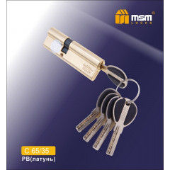 Цилиндровый механизм MSM-100мм (65-35) ключ-ключ латунь
