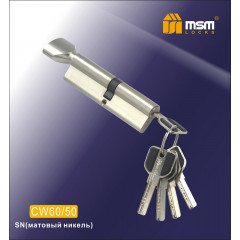 Цилиндровый механизм MSM-110мм (В60-50) ключ-вертушка никель