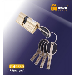 Цилиндровый механизм MSM-70мм (40-30) ключ-ключ латунь