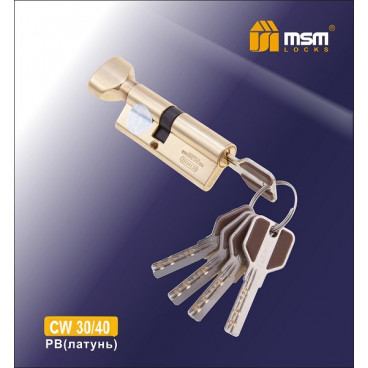 Цилиндровый механизм MSM-70мм (В30-40) ключ-ключ латунь