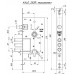 Корпус замка врезного цилиндрового Kale (Кале) 252/R w/b (никель) ТЕХ. КОМПЛЕКТАЦИЯ