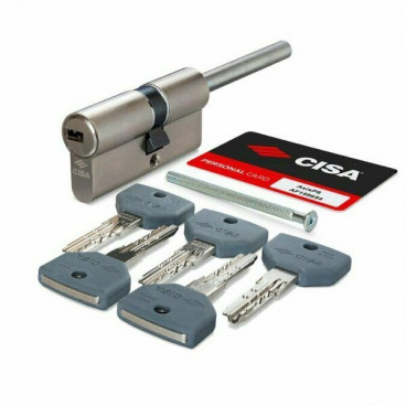 Цилиндровый механизм CISA ASIX P8 ключ-шток 60мм (30х30) никель