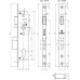 Корпус узкопрофильного замка с защелкой Fuaro 4916-30/92 CP (хром) межосев. расст. 92 мм