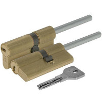 Цилиндровый механизм под вертушку (дл. шток) Cisa ASIX OE307-90.00 (80 мм/50-30-шток), ЛАТУНЬ