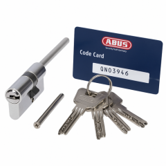 Цилиндровый механизм Abus KD6 75 мм (45+30 шток, никель)
