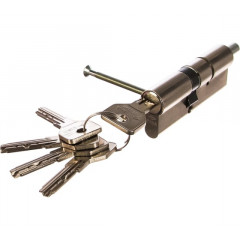 Цилиндровый механизм CISA ASIX 80 мм (30+50, ключ/вертушка, никель)