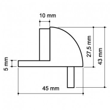 Упор дверной Armadillo DH003ZA CP Хром