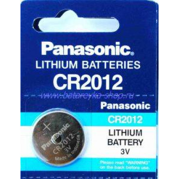 Батарейка PANASONIC CR2012 дисковая 3В