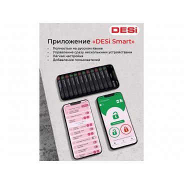 DESi Utopic RX Full Kit, 4 в 1 — электронный цилиндр с распознаванием лица и Wi-Fi