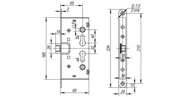 Купить Замок для противопожарных дверей Fuaro FL-0433 ANTI-PANIC с ...