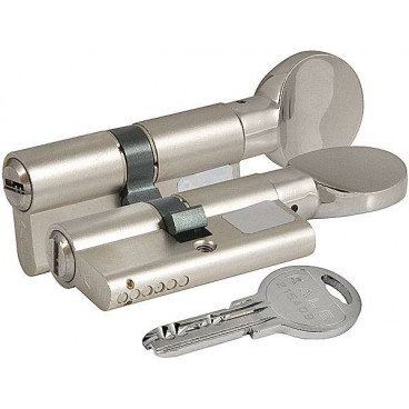 Цилиндровый механизм KALE 164 SM 90 мм (40в*50, никель, с вертушкой)