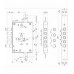 Замок врезной Mottura 85.571TSRSQ (левый)