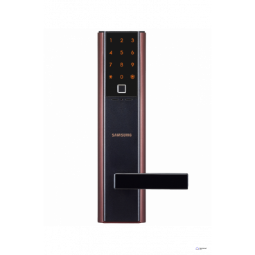 Врезной электронный дверной замок Samsung SHP-DH538 Copper с отпечатком пальца