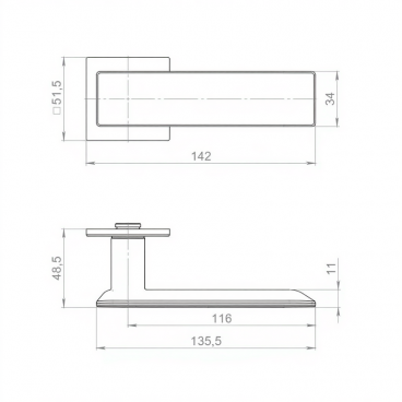 Ручка раздельная K.YM.Castella MWSC-33 (итальянский тисненый) ARMADILLO