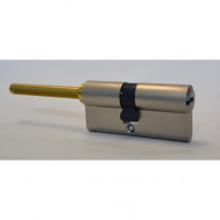 Цилиндровый механизм BASI BM 65/30 мм со штоком (ключ/шток, никель)