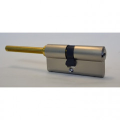 Цилиндровый механизм BASI BM 65/30 мм со штоком (ключ/шток, никель)