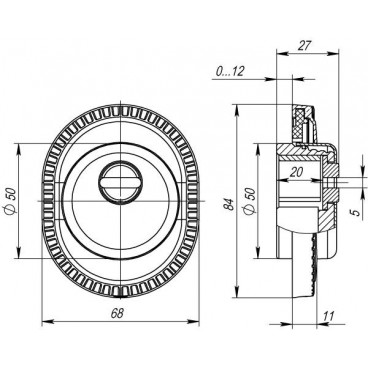 Броненакладка на цилиндр Armadillo ET/ATC-Protector 1CL-25 BB-17 Коричневая бронза