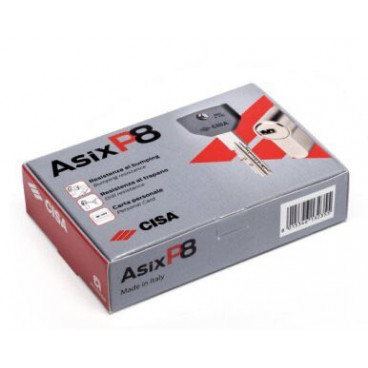 Цилиндровый механизм CISA ASIX P8 ключ-шток 100мм (70х30) никель