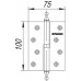 Петля съемная 410/BL-5 125x75x2,5 PB right (латунь) правая БЛИСТЕР