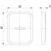 Декоративная Квадратная накладка на сувальдный замок PS-DEC SQ (ATC Protector 1) SN-3 Мат.никель