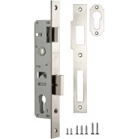 Корпус узкопрофильного замка с защелкой Fuaro 153-25/85 CP (хром) меж. осев. расcт. 85 мм