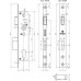 Корпус узкопрофильного замка с защелкой Fuaro 4916-35/92 CP (хром) межосев. расст. 92 мм