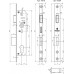 Корпус узкопрофильного замка с защелкой Fuaro 4924-25/92 CP (хром) межосев. расст. 92 мм