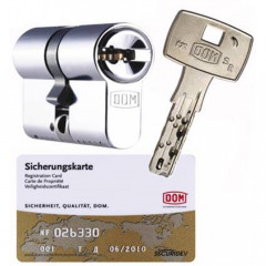 Цилиндровый механизм DOM 6SR ключ/ключ 105 мм (70/35, латунь)