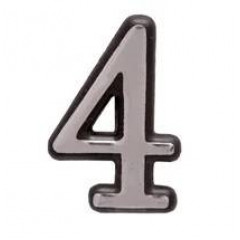 Цифра дверная Аллюр "4", хром