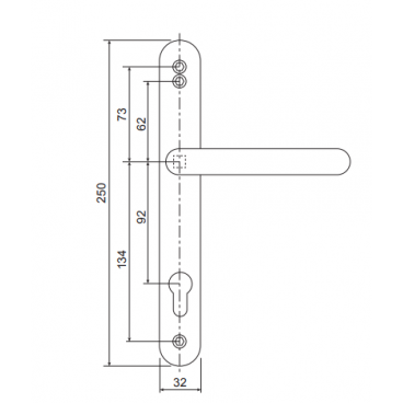 Ручки на планке Apecs HP-92.2703-INOX
