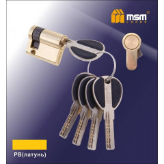Цилиндровый механизм MSM (Полуцилиндр) (30-10) ключ-ключ латунь