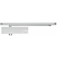 Шестеренно-реечный доводчик ASSA-ABLOY DC135 silver, с антивандальным клапаном и back check,  усилие EN3 cо скользящей тягой (G143)