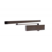 Шестеренно-реечный доводчик ASSA-ABLOY DC135 brown, с антивандальным клапаном и back check,  усилие EN3 cо скользящей тягой (G143)