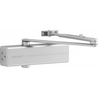Шестеренно-реечный доводчик ASSA-ABLOY DC140 white, усилие EN2/3/4/5 c тягой, с антивандальным клапаном и back check