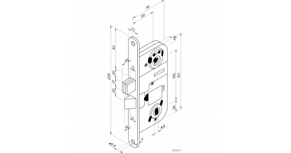 Врезной цилиндровый замок abloy