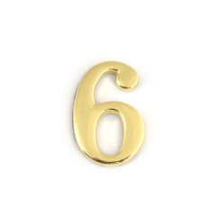 Пластиковая самоклеящаяся цифра "6" и "9" (золото)