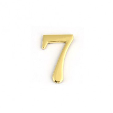 Пластиковая самоклеящаяся цифра 7 (золото)