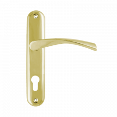 Ручка дверная на планке Нора-М 100-70 мм (золото)