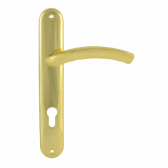 Ручка дверная на планке Нора-М 96-85 мм (золото)
