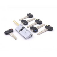 Цилиндровый механизм Securemme K2 60мм(30х30) ключ/дл.шток, никель