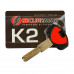 Цилиндровый механизм Securemme K2 75мм(45х30) ключ/дл.шток, никель