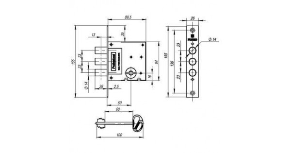 Врезной замок fuaro схема